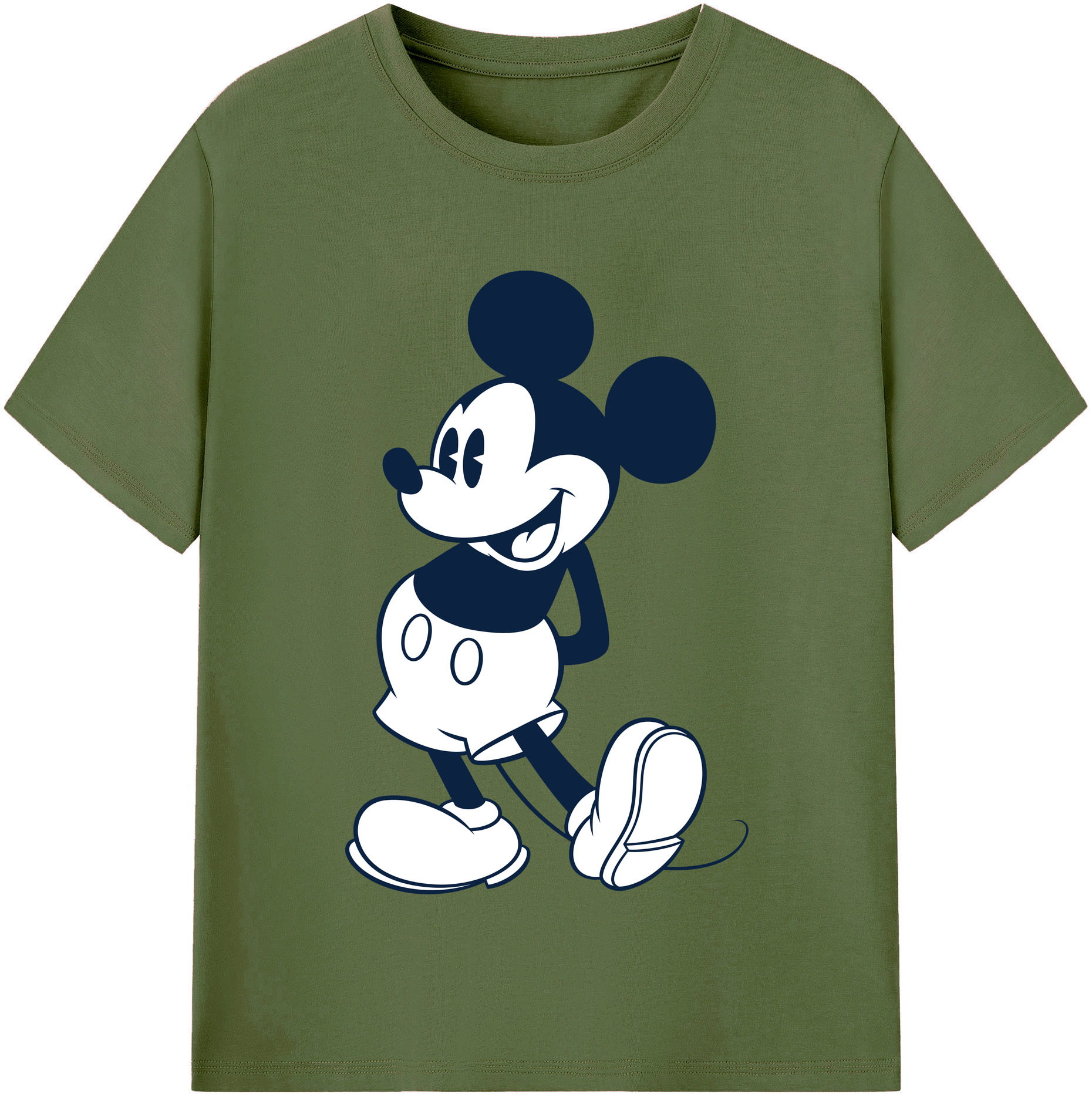 （画像用） ミッキーマウス Mickey Mouse 綿100％半袖Tシャツ（フロントプリント）
